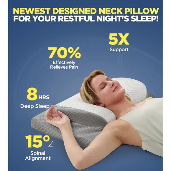 Ultra Comfort Cervical Neck Pillow for Pain Relief - Picture 5 of 7
